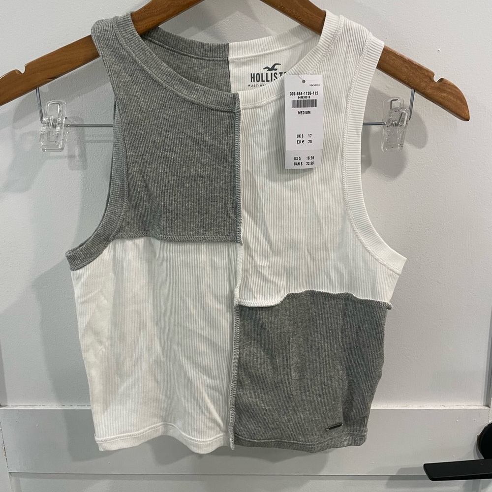 Hollister Colour Blocking Stitch Crop Tank 🦅
